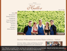 Tablet Screenshot of gasthof-haller.com